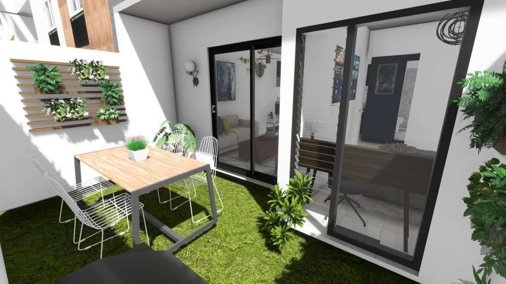 Apartamento B jardín privado